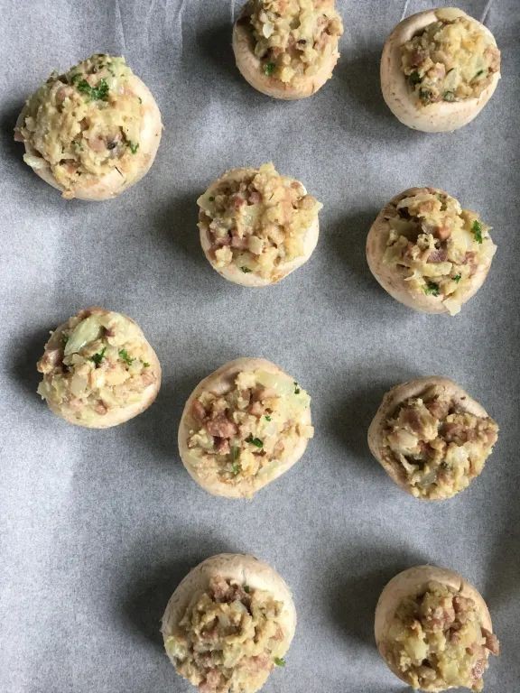 Clams Casino Stuffed Mushrooms