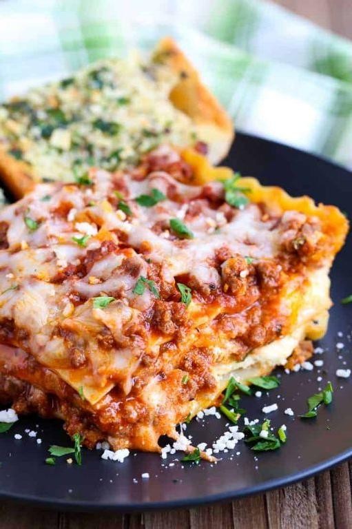 Classic Beef Lasagna with Ricotta and Mozzarella