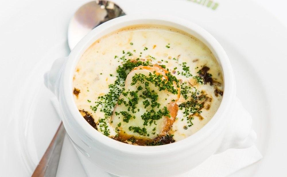 Classic French Onion Soup with Gruyère Croutons