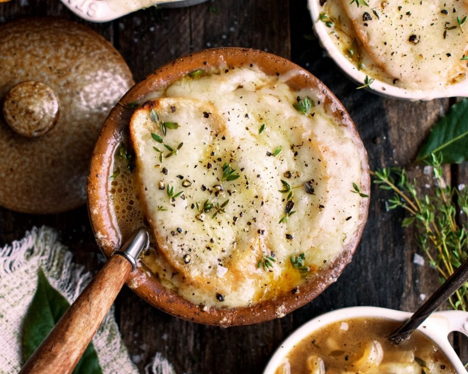 Classic French Onion Soup with Mirepoix
