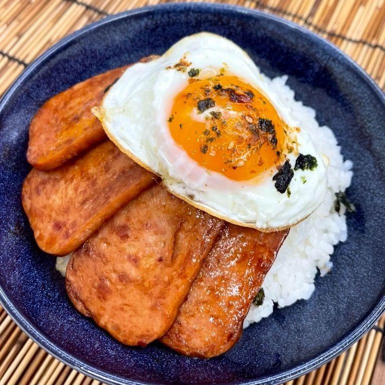 Classic Fried Spam with Rice and Eggs