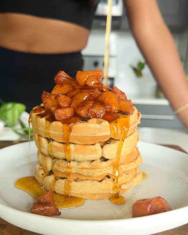 Coconut Almond Protein Waffles