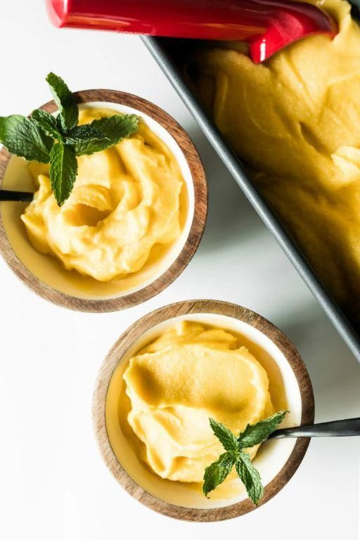 Coconut Milk Mango Sorbet