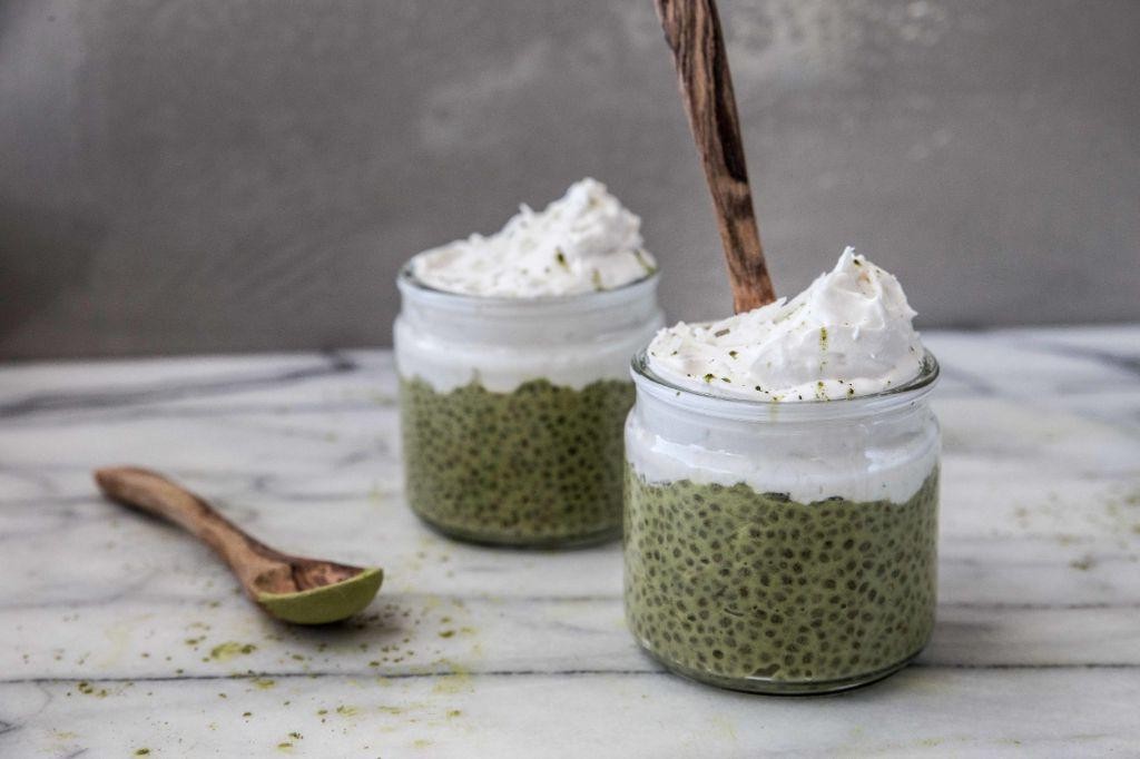 Coconut Milk Matcha Pudding