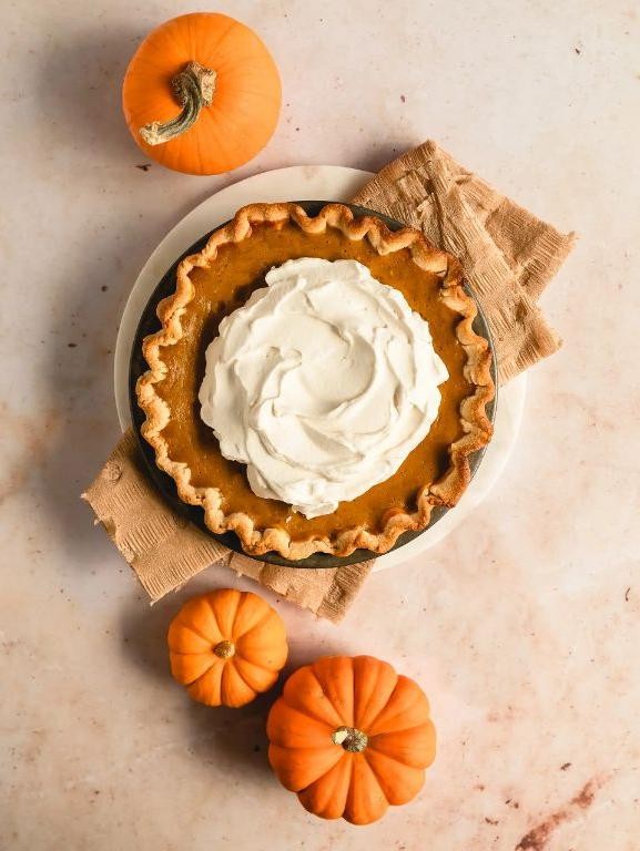 Coconut Milk Pumpkin Pie with a Spiced Crust