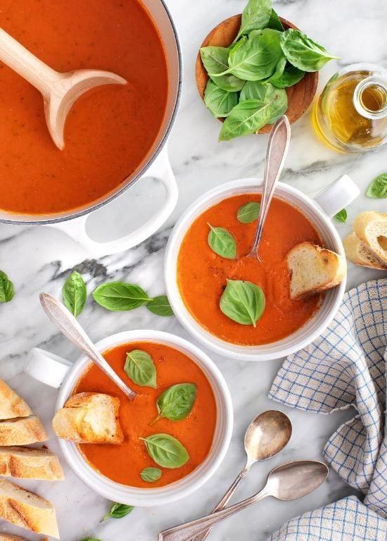 Cold Tomato Basil Soup