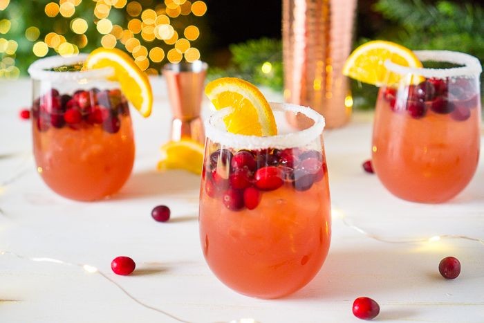 Cranberry Orange Christmas Margarita