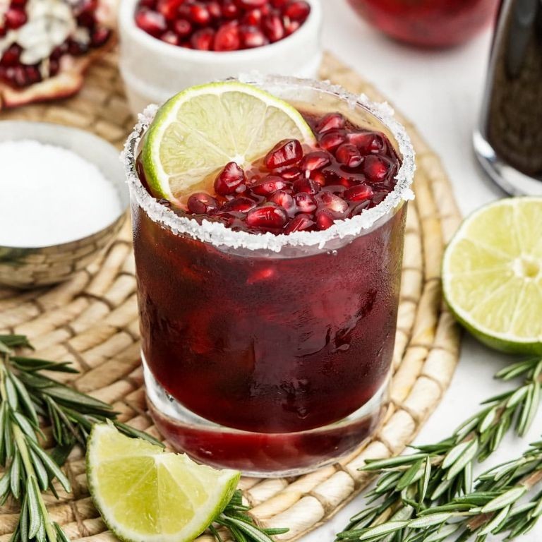 Cranberry Pomegranate Margarita with Lime