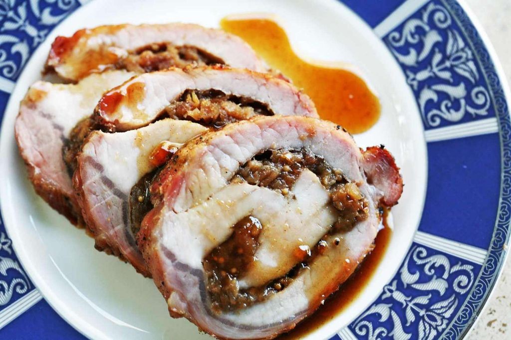 Cranberry Stuffed Pork Sirloin Roast