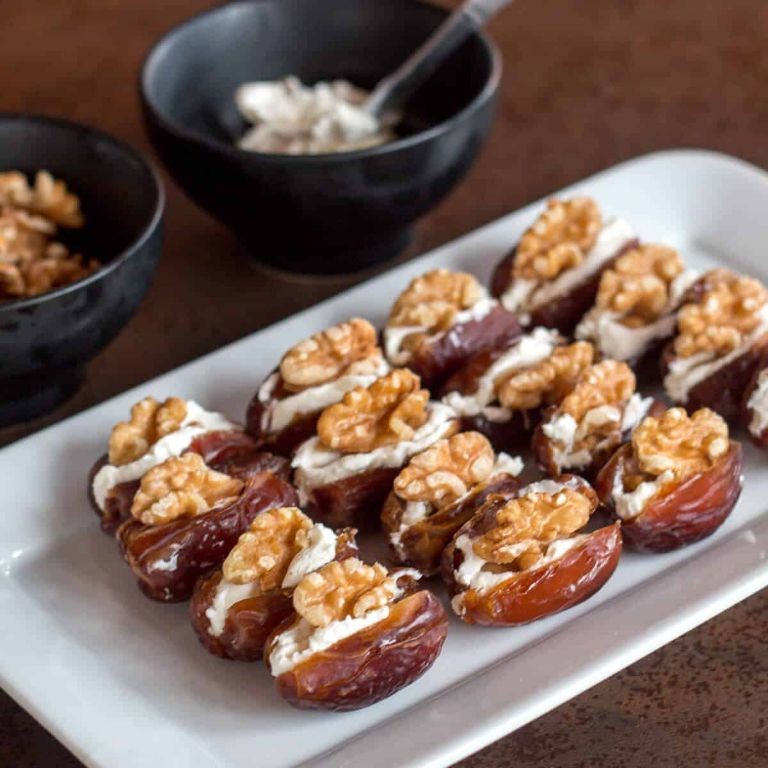 Cream Cheese and Walnut Stuffed Dates