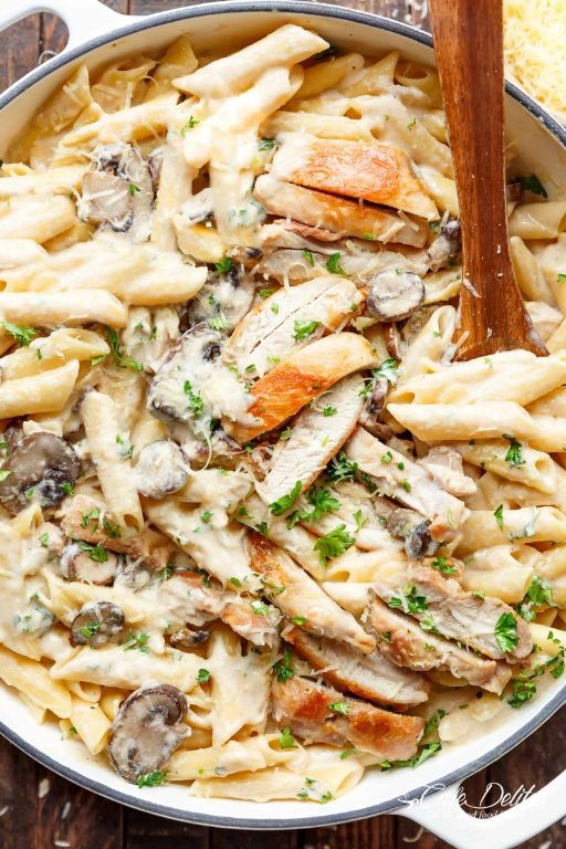 Creamy Alfredo Chicken Thighs with Fettuccine