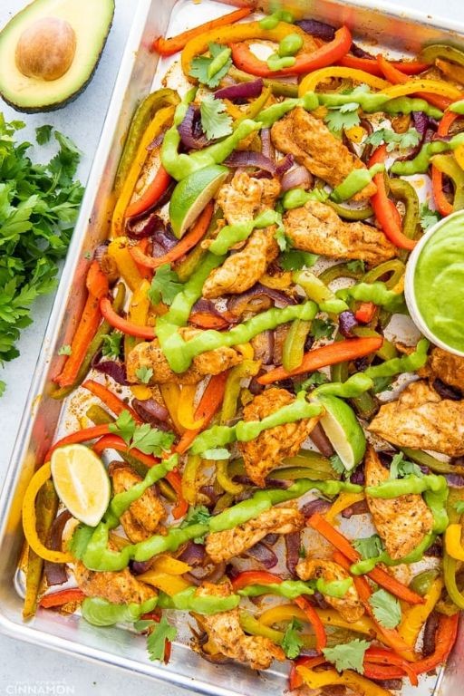 Creamy Avocado Chicken Fajitas