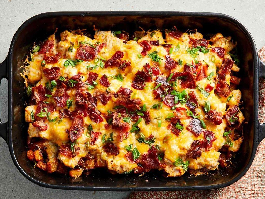 Creamy Buffalo Chicken and Potato Casserole