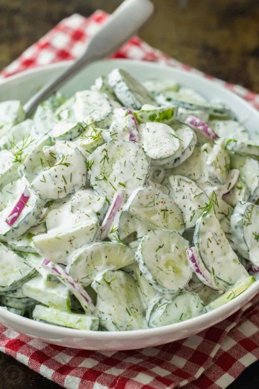 Creamy Dill Cucumber Salad