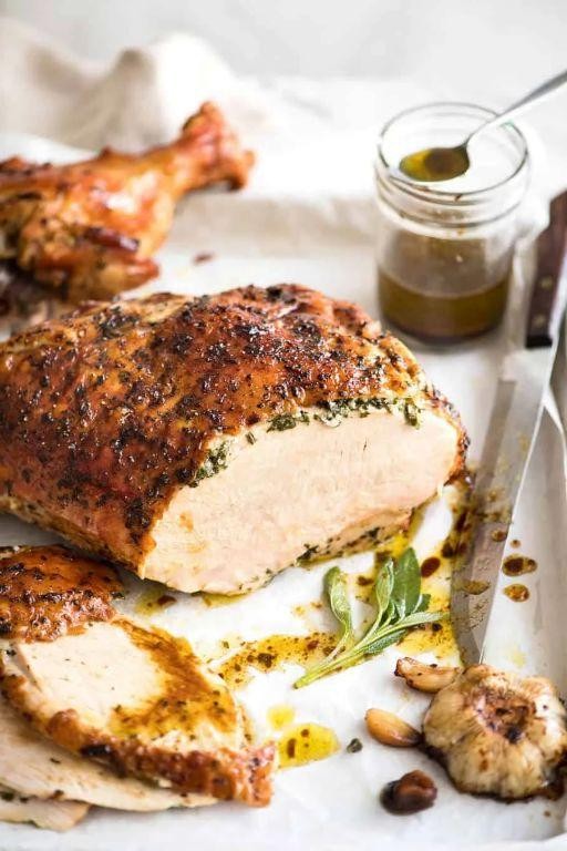 Creamy Garlic Butter Roasted Turkey