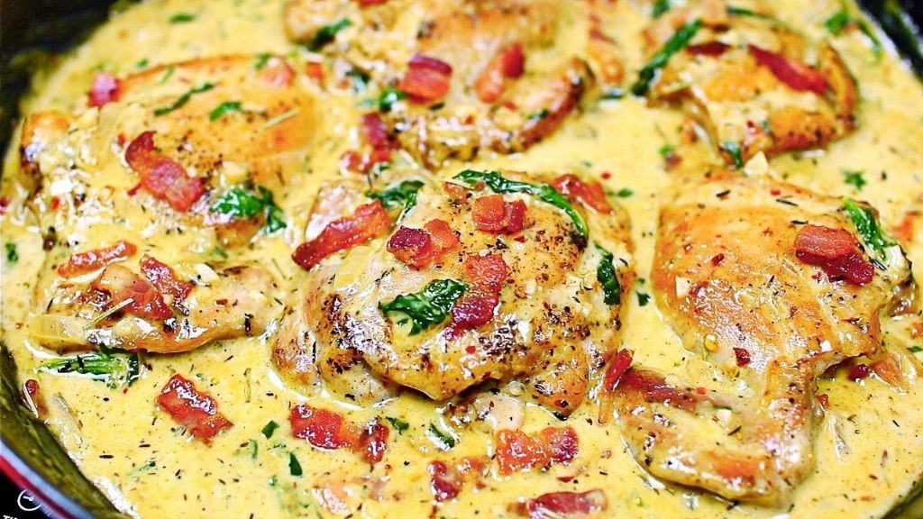 Creamy Garlic Parmesan Chicken Thighs