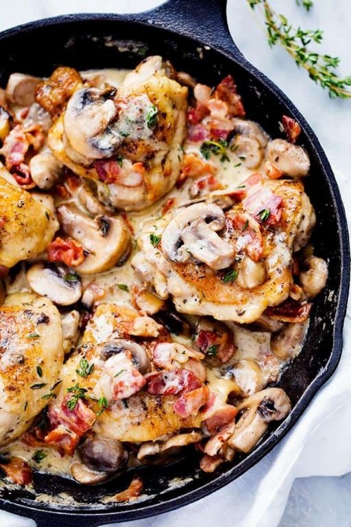 Creamy Mushroom and Thyme Chicken