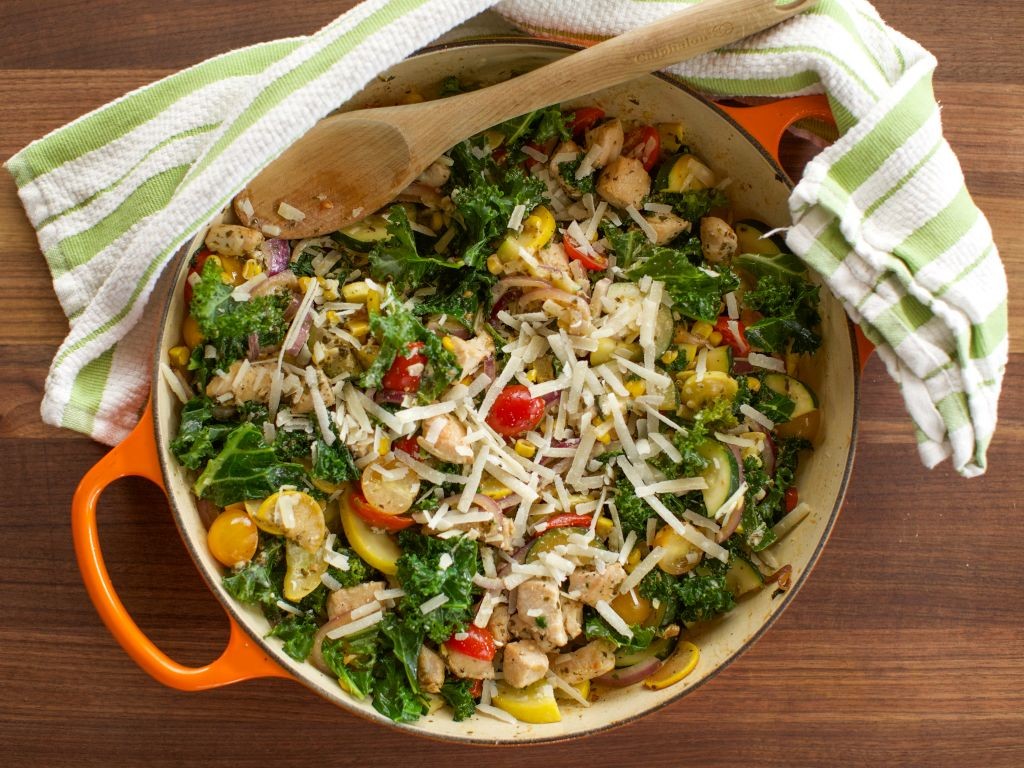 Creamy Pesto Chicken Skillet