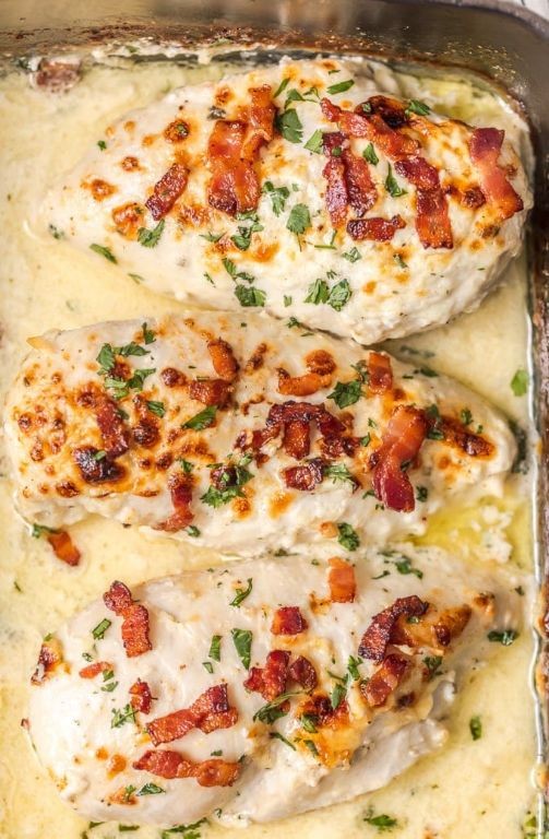 Creamy Ranch Chicken Thighs with Bacon