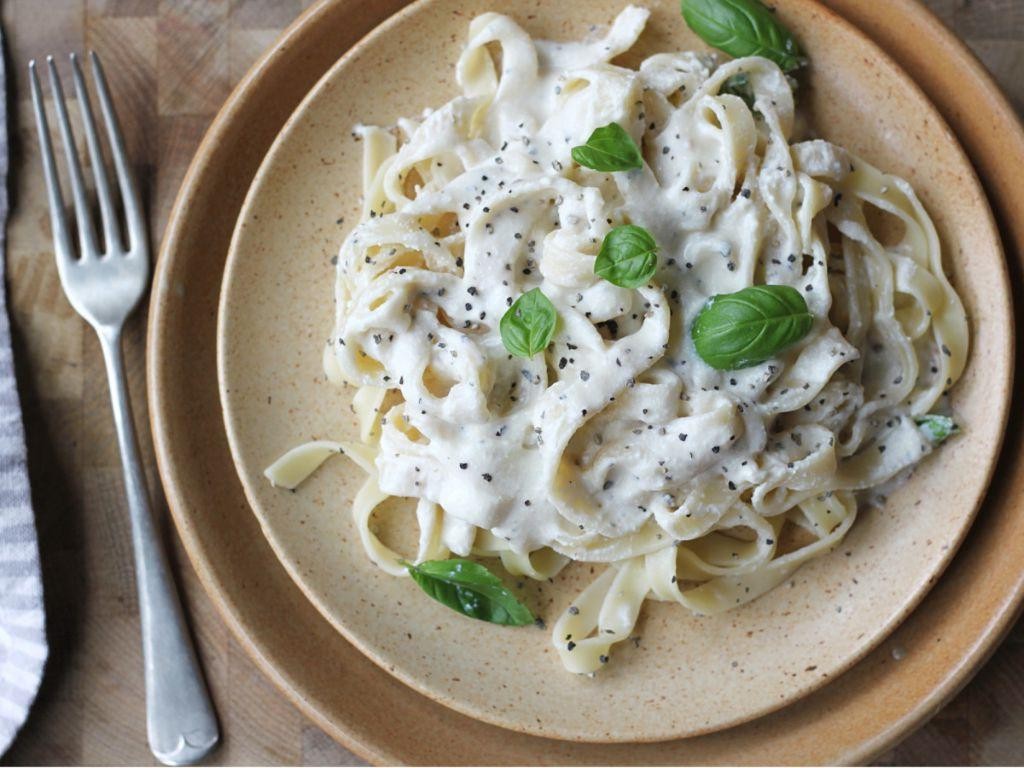 Creamy Vegan Tofu Alfredo Pasta