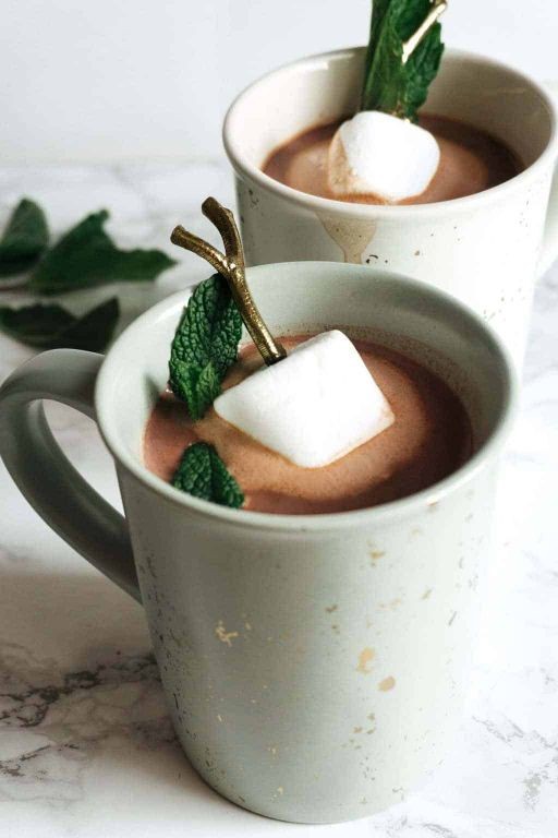 Creme de Menthe Hot Chocolate