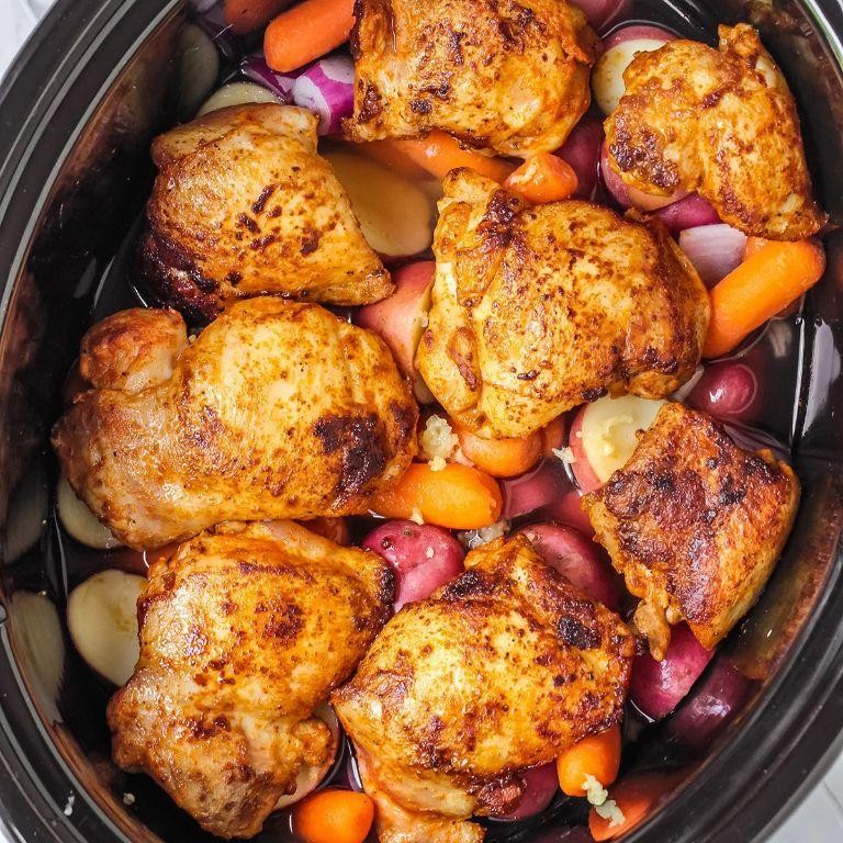 Crock Pot Chicken Legs with Potatoes and Carrots