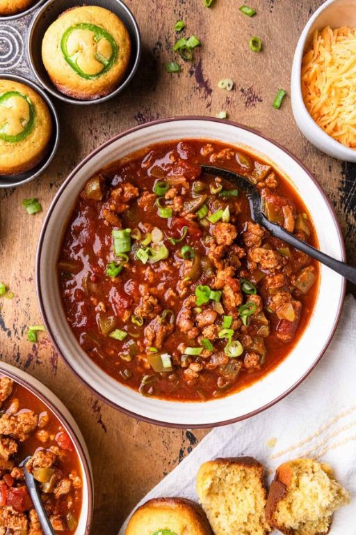 Crock Pot Texas Chili with Ground Turkey