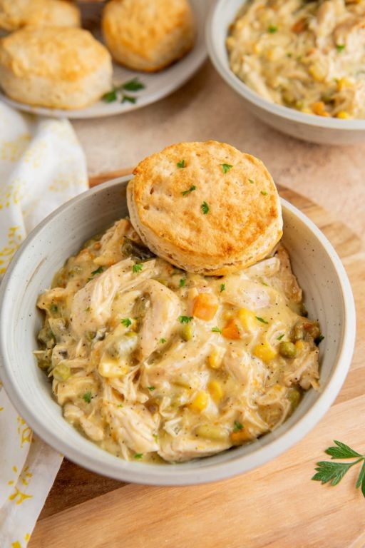 Crockpot Ranch Chicken Pot Pie