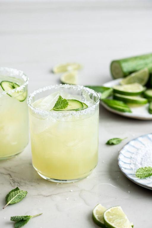 Cucumber Mint Limeade with Tequila