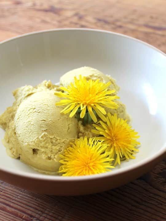 Dandelion Flower Ice Cream