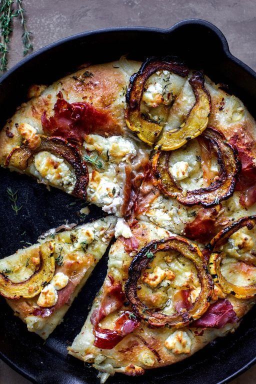 Delicata Squash Pizza with Goat Cheese