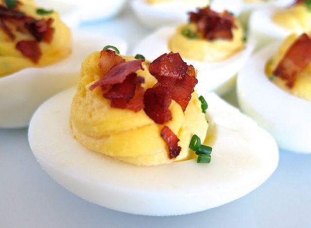 Deviled Eggs with Crispy Pancetta