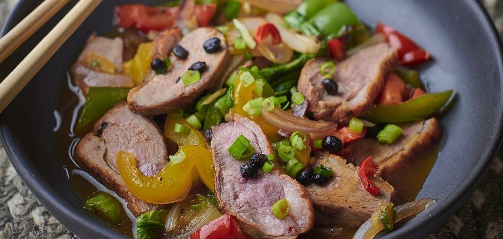 Duck Leg Stir-Fry with Black Bean Sauce
