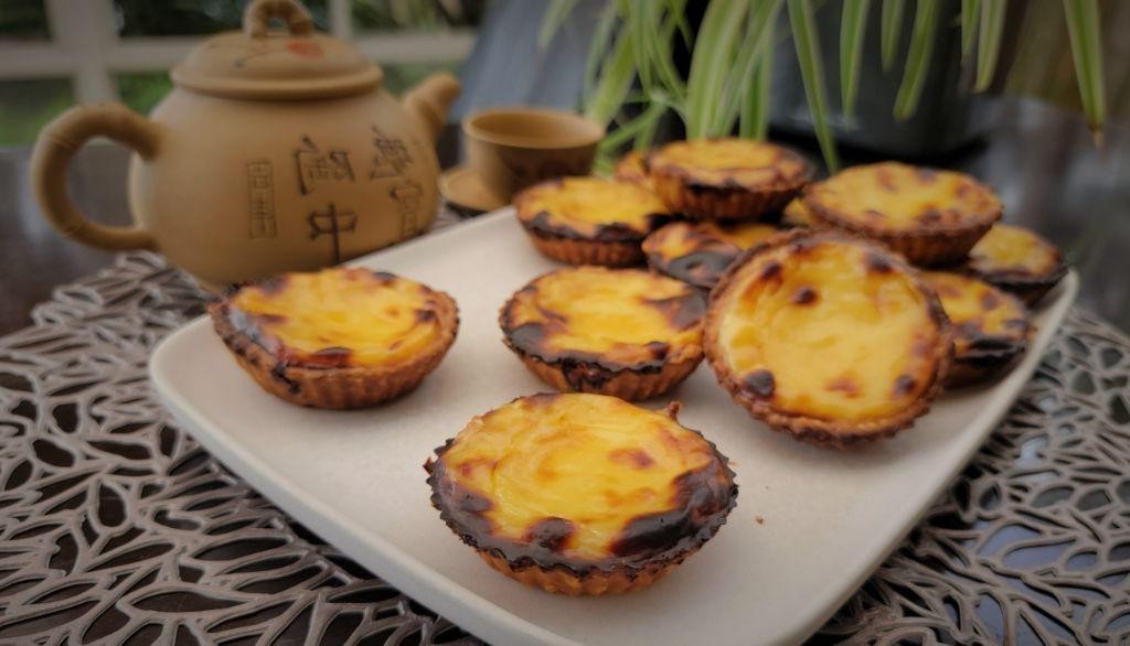 Durian Custard Tart with Almond Crust