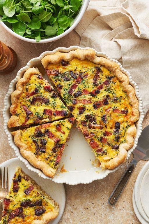 Easter Quiche Lorraine with a Flaky Crust