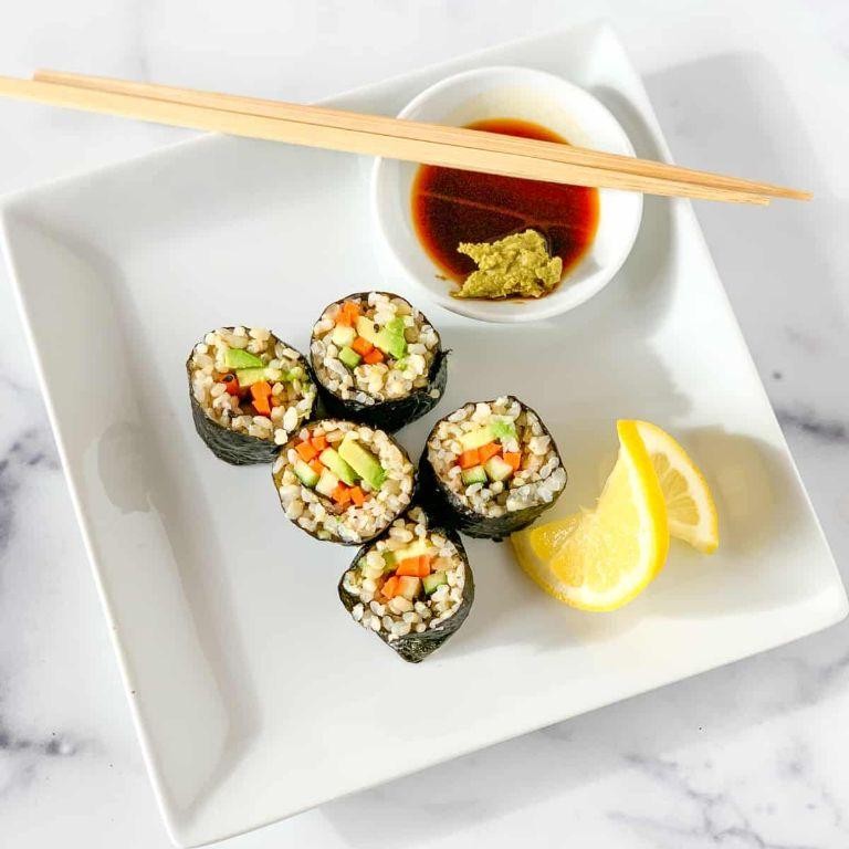 Edamame and Avocado Sushi