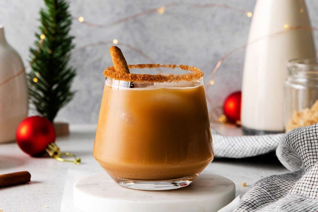 Eggnog Margarita with Cinnamon Rim