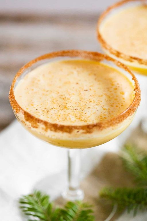 Eggnog Martini with Vanilla Vodka