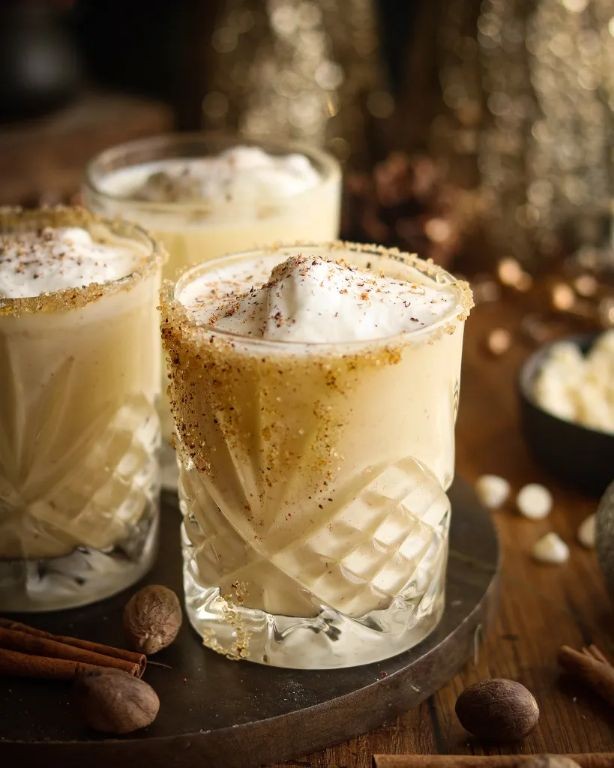 Eggnog with Bourbon and Nutmeg