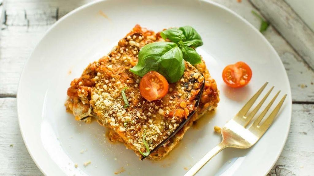 Eggplant Lasagna with Lentils and Marinara