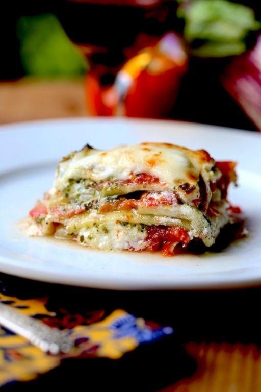 Eggplant Lasagna with Pesto and Sun-Dried Tomatoes