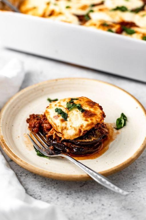 Eggplant Parmesan with Fresh Basil