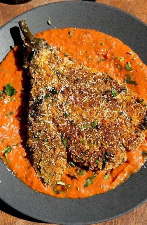 Eggplant Schnitzel with Marinara Sauce