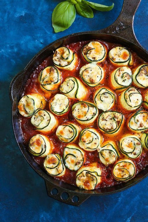 Eggplant and Zucchini Lasagna Roll-Ups