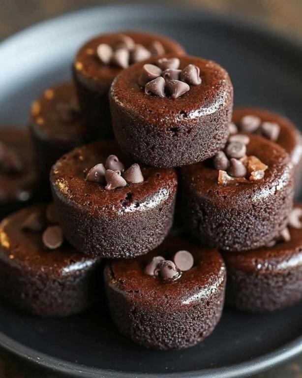 Espresso-infused mini brownie bites