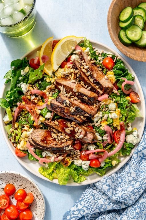 Eye of Round Steak Salad with Balsamic Dressing