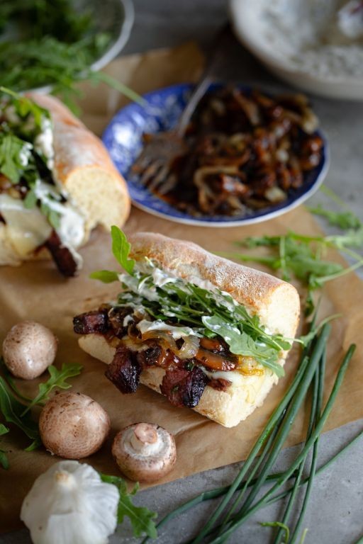 Eye of Round Steak Sandwiches with Caramelized Onions