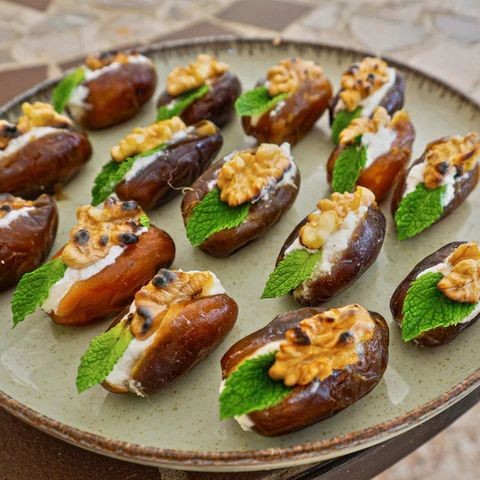 Feta and Mint Stuffed Dates