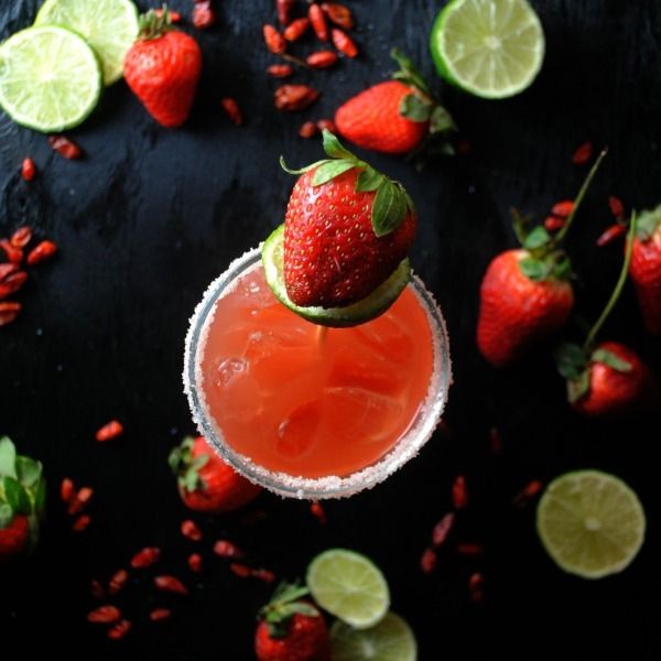 Fiery Strawberry Chili Margarita