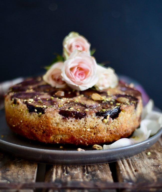 Fig and Almond Cake with Rosewater